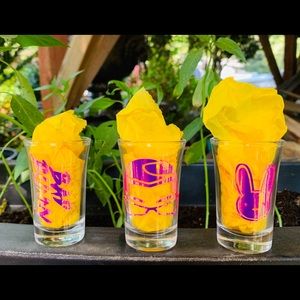 Bad bunny holographic shot glasses